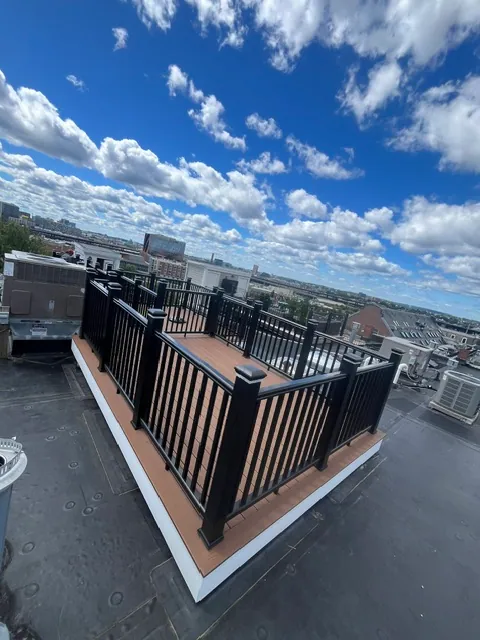 Roof Deck & Railings — Aluminum rail system